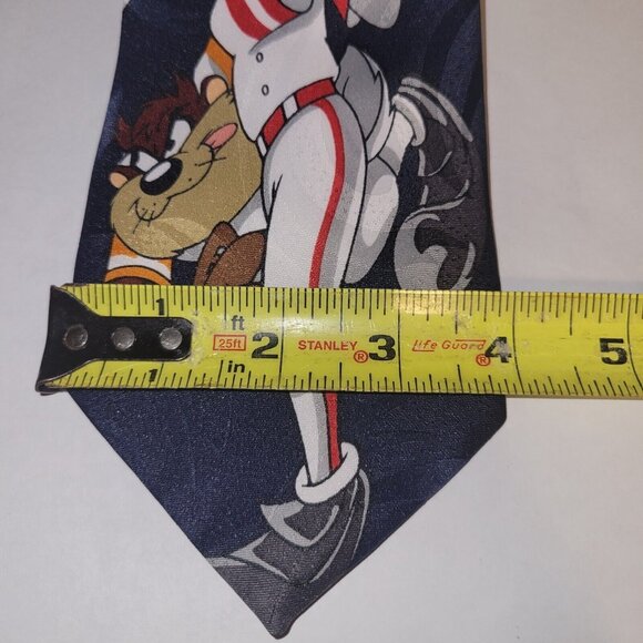 Looney Tunes Bugs Bunny TAZ Yosimitie Sam Baseball Necktie Silk Cartoon - Picture 5 of 7
